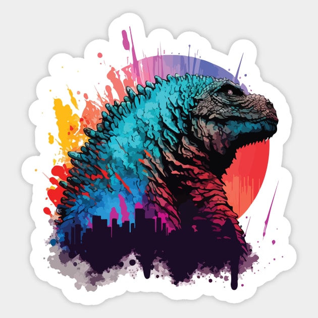 Godzilla Sticker by vectrus